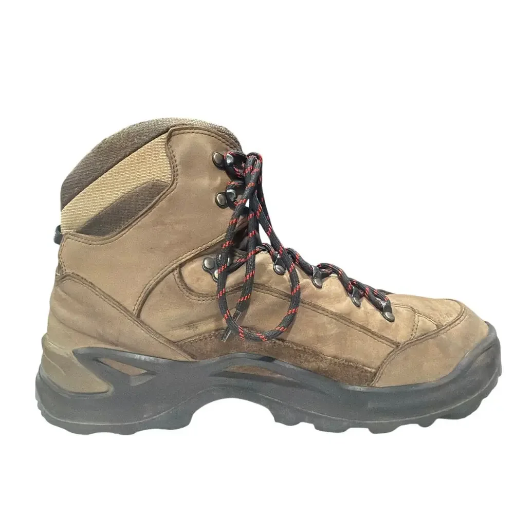 Lowa Men's Renegade Size 14 M GTX Mid hiking boots brown leather and black sole